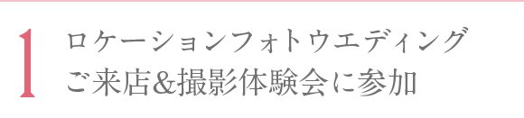 ロケーションフォトウエディングご来店&撮影体験会に参加